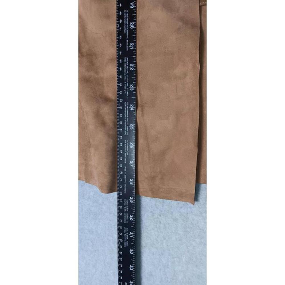 29 Porter Rd Goat Leather Midi Skirt Wrap Womens Size Medium Brown Tie... - Picture 10 of 13